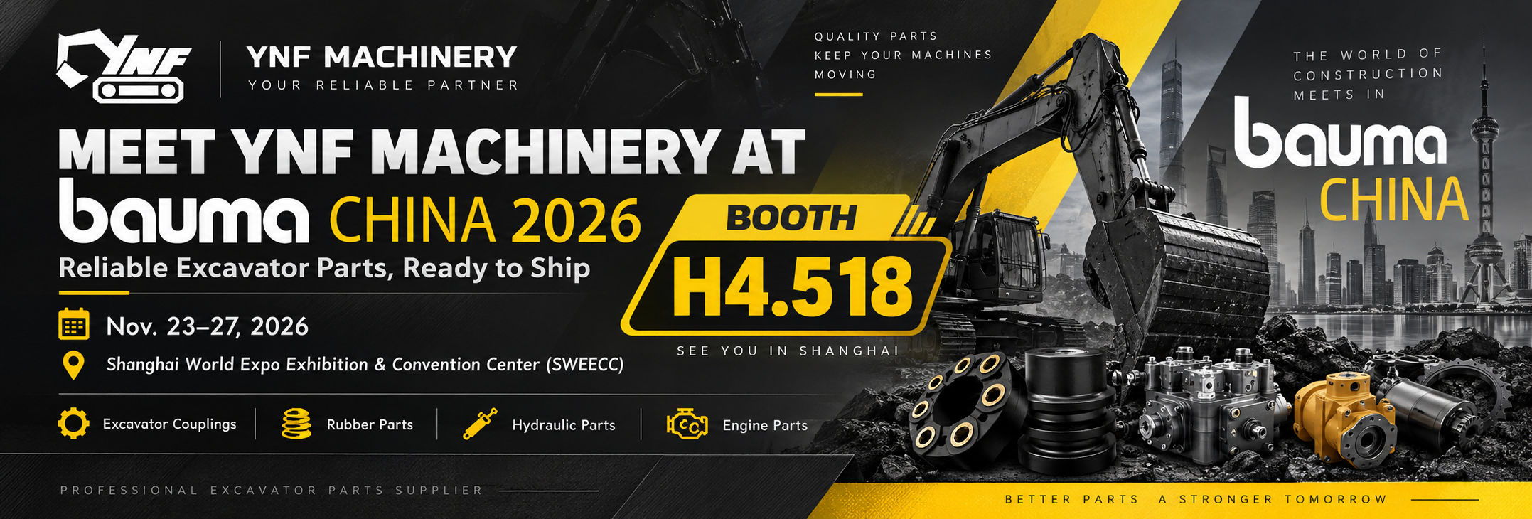Jüngste Firmenblogs über Meet YNF Machinery at bauma CHINA 2026 – Visit Us at Booth H4.518