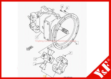 kaufen Bagger-Koppelung Jcb Js220 für Antriebsgruppe der Hydraulikpumpe-Jrj0213 schließen Maschine an online manufacture