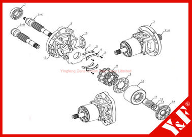 kaufen KOMATSU-Bagger-hydraulische Teile für HPV35/55 (PC60/120/200/300-3/5/PC400/PC650 Kolbenpumpe-Reihe online manufacture