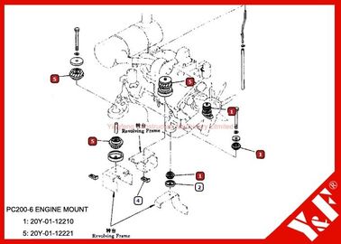 kaufen Motorträger 20Y-01-12210 20Y-01-12221 Soems KOMATSU Ersatzteil-PC200-6 online manufacture