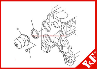 kaufen KOMATSU-Bagger der Maschinen-6D102 zerteilt PC200-7 6735-61-1502 Wasser-Pumpen-Versammlung online manufacture