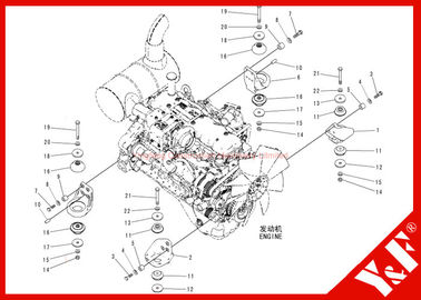 kaufen Motorlager des Bagger-PC200-8/Gummimaschinen-Kissen-Stoßdämpfer 20Y-01-12 20Y-01-12222 online manufacture