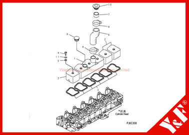 KOMATSU-Bagger zerteilt PC200-7 6732-11-8181 KAPPE 6D102 DES DICHTUNGS-6130-12-8720 SCHLAUCH-6130-12-8610 Maschine